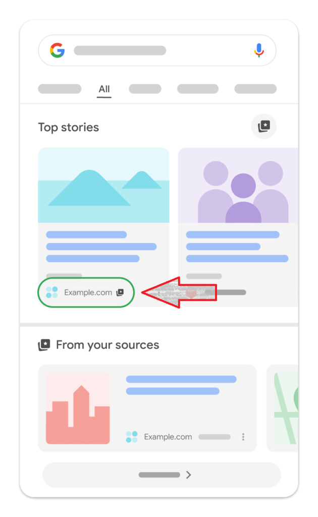 Google preferred sources in Search mode