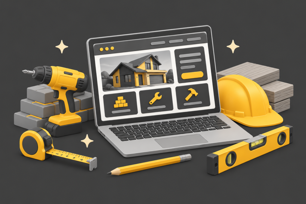 Tradesman website design hero