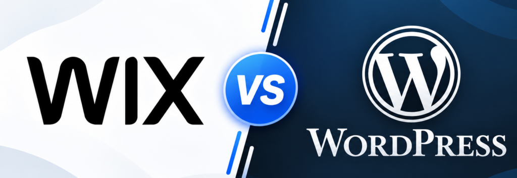 wix vs wordpress logos